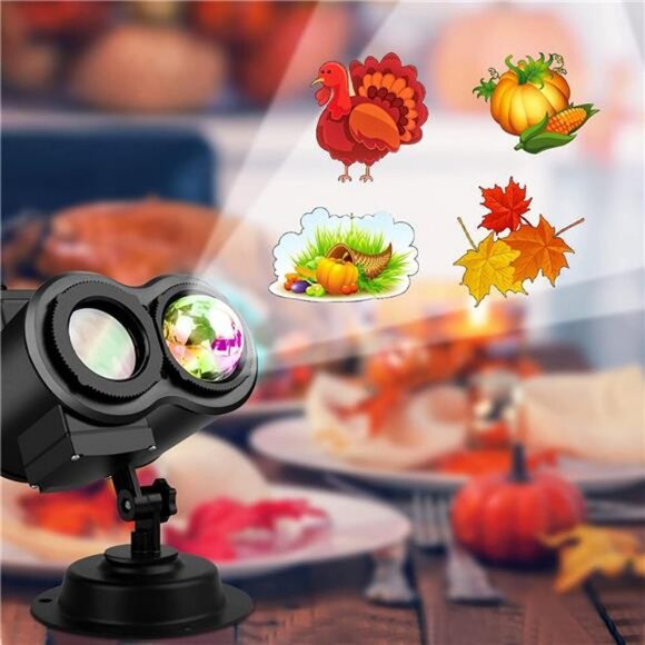 Halloween Christmas Projector Lights Outdoor, 2-in-1 LED Christmas Snowflake - Picture 2 of 6